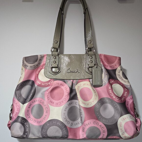 Authentic Coach Ashley  Signature Shoulder Bag - Picture 1 of 3